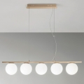 Ondaluce - Lustre suspenso em cabo MONILE 5xE14/10W/230V dourado/branco