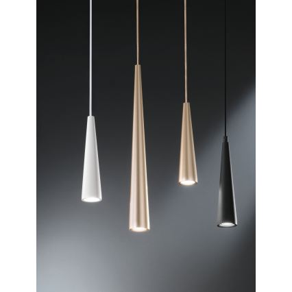 Ondaluce - Lustre suspenso em cabo NOA 1xGU10/20W/230V Ø 5,5 cm dourado
