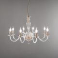 Ondaluce - Lustre suspenso em cabo PAGANINI 6xE14/10W/230V Ø 70 cm dourado/transparente