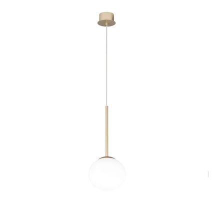 Ondaluce - Lustre suspenso por cabo JEWEL 1xE14/10W/230V Ø 17 cm dourado/branco