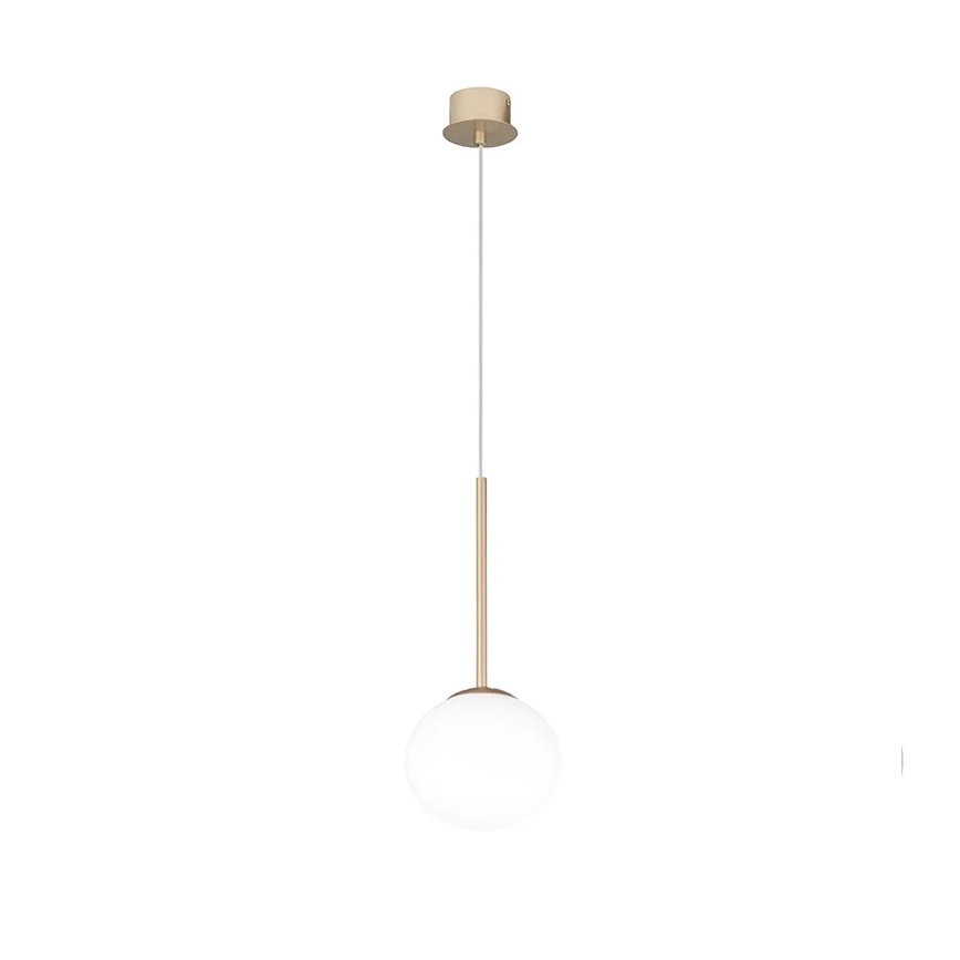 Ondaluce - Lustre suspenso por cabo JEWEL 1xE14/10W/230V Ø 17 cm dourado/branco