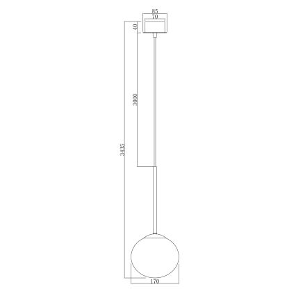 Ondaluce - Lustre suspenso por cabo JEWEL 1xE14/10W/230V Ø 17 cm dourado/branco