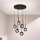 Ondaluce - Lustre suspenso por cabo JEWEL 8xE14/10W/230V Ø 70 cm preto/fumê