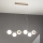 Ondaluce - Lustre suspenso por cabo MONILE 6xE14/10W/230V dourado/branco