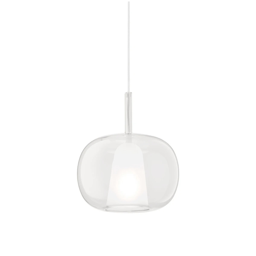Ondaluce - Lustre suspenso por cabo THELMA 1xE27/15W/230V Ø 25 cm dourado/transparente