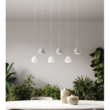 Ondaluce - Pendente em cabo CONCRETE 1xGU10/7,5W/230V Ø 10,5 cm betão/cinzento