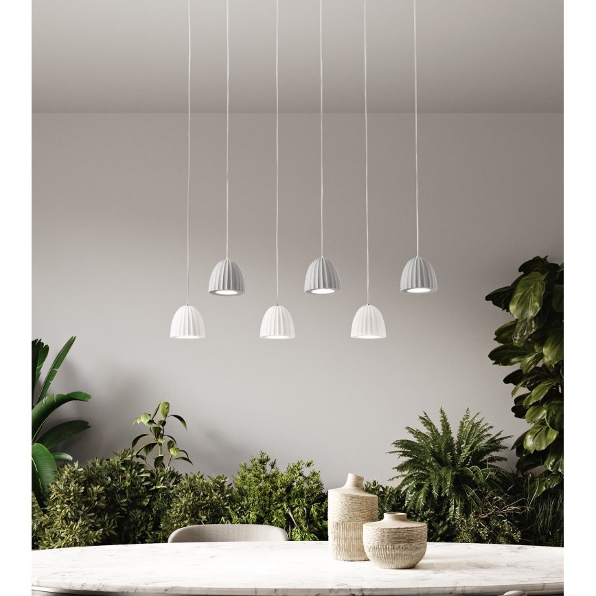 Ondaluce - Pendente em cabo CONCRETE 1xGU10/7,5W/230V Ø 10,5 cm betão/cinzento