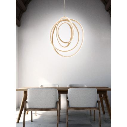 Ondaluce - Pendente LED dimerizável em cabo GOLDEN LED/50W/230V Ø 50 cm dourado