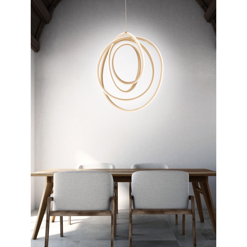 Ondaluce - Pendente LED dimerizável em cabo GOLDEN LED/50W/230V Ø 50 cm dourado