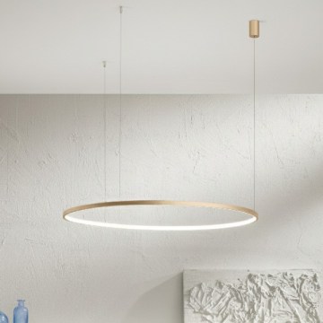Ondaluce - Pendente LED dimerizável em cabo SOEL LED/28W/230V Ø 60 cm dourado