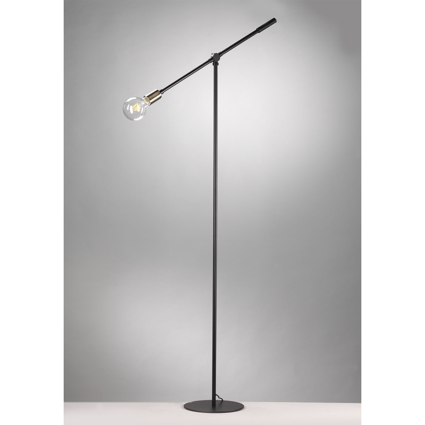 ONLI - Candeeiro de chão ASTE 1xE27/15W/230V preto/dourado