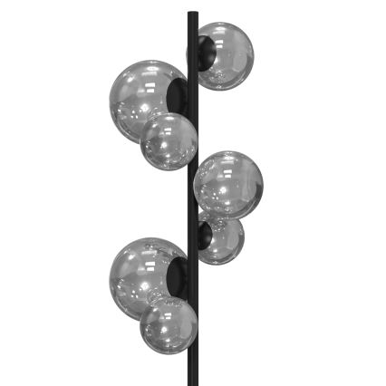 ONLI - Candeeiro de chão PALOMA 7xG9/10W/230V preto/fumado