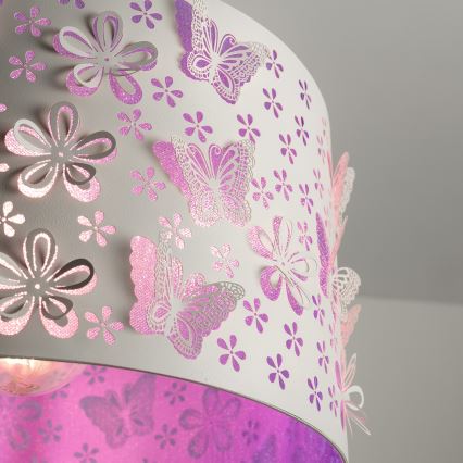 ONLI - Candeeiro de criança TITILLA 1xE27/22W/230V roxo/branco