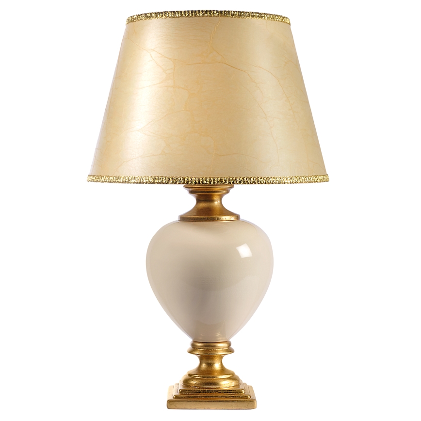 ONLI - Candeeiro de mesa AMADEUS 1xE27/15W/230V 72 cm bege/dourado