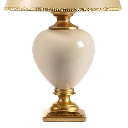 ONLI - Candeeiro de mesa AMADEUS 1xE27/15W/230V 72 cm bege/dourado