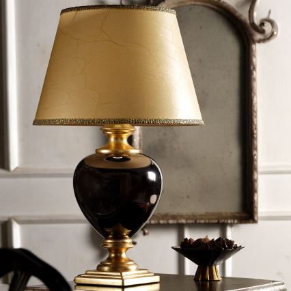 ONLI - Candeeiro de mesa AMADEUS 1xE27/15W/230V 72 cm preto/dourado