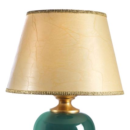 ONLI - Candeeiro de mesa AMADEUS 1xE27/15W/230V 72 cm verde/dourado