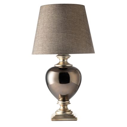 ONLI - Candeeiro de mesa AMADEUS 1xE27/15W/230V cinzento