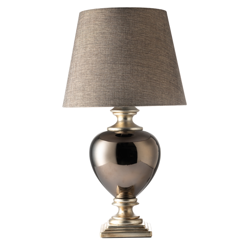 ONLI - Candeeiro de mesa AMADEUS 1xE27/15W/230V cinzento