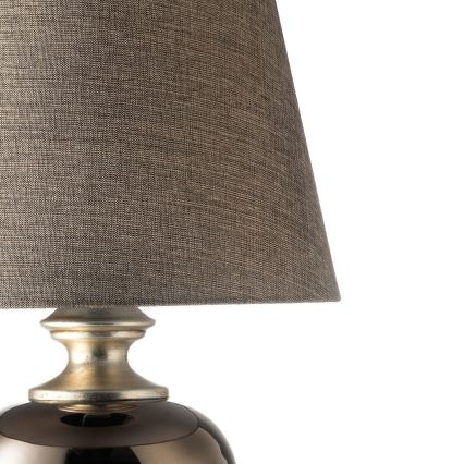 ONLI - Candeeiro de mesa AMADEUS 1xE27/15W/230V cinzento