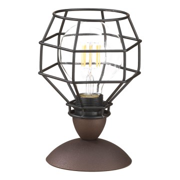 ONLI - Candeeiro de mesa ARANHA 1xE27/15W/230V 23 cm preto/castanho