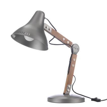 ONLI - Candeeiro de mesa ARCHITETTO 1xE27/22W/230V 62 cm cinzento/castanho