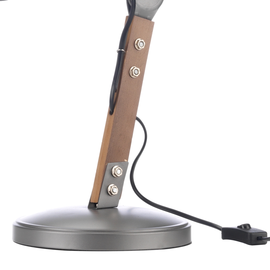 ONLI - Candeeiro de mesa ARCHITETTO 1xE27/22W/230V 62 cm cinzento/castanho