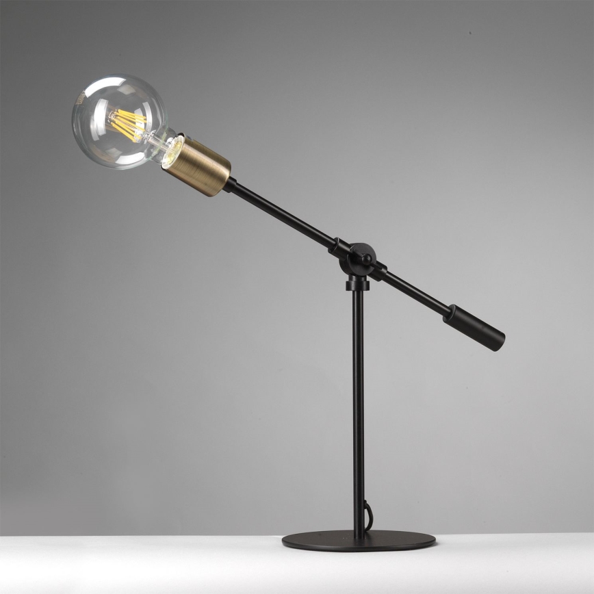 ONLI - Candeeiro de mesa ASTE 1xE27/15W/230V 45 cm preto/dourado