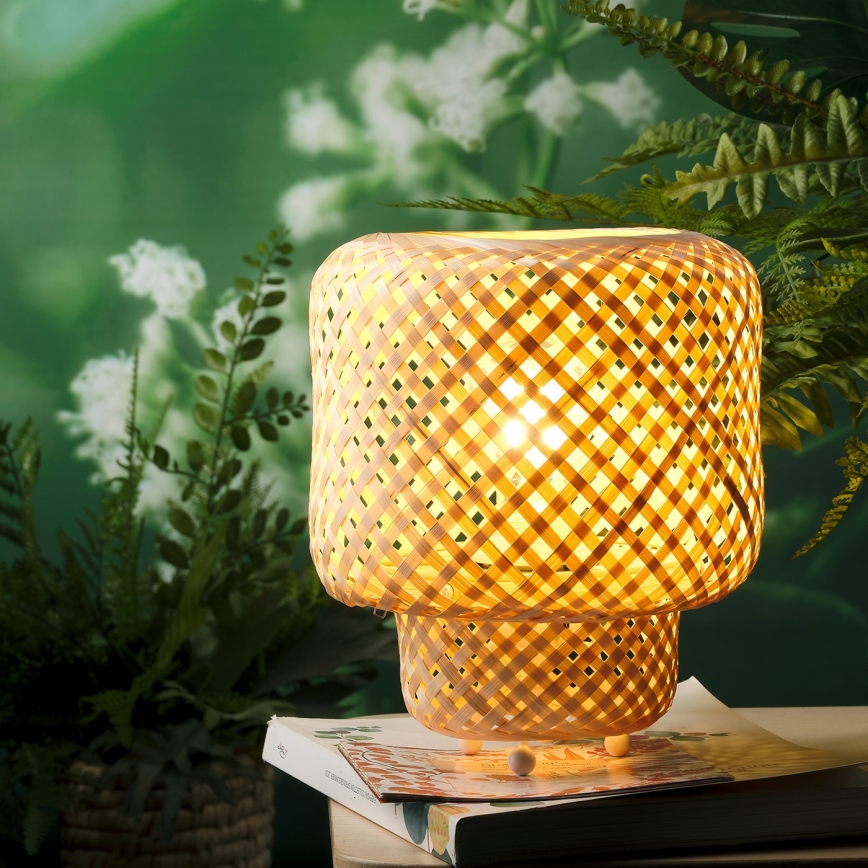 ONLI - Candeeiro de mesa BAMBOO 1xE27/22W/230V bambu