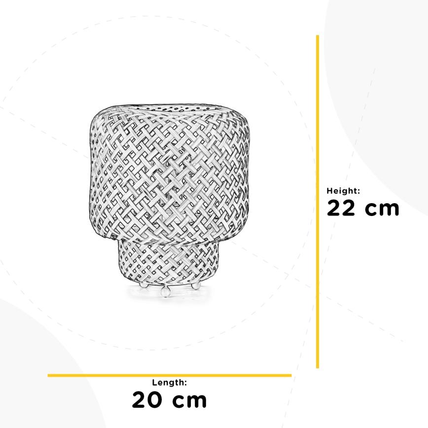 ONLI - Candeeiro de mesa BAMBOO 1xE27/22W/230V bambu