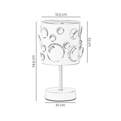 ONLI - Candeeiro de mesa BOLLICINE 1xE14/6W/230V 22 cm branco