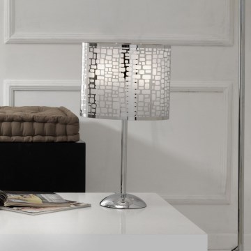 ONLI - Candeeiro de mesa BRUCE 1xE27/15W/230V 52 cm cromado mate