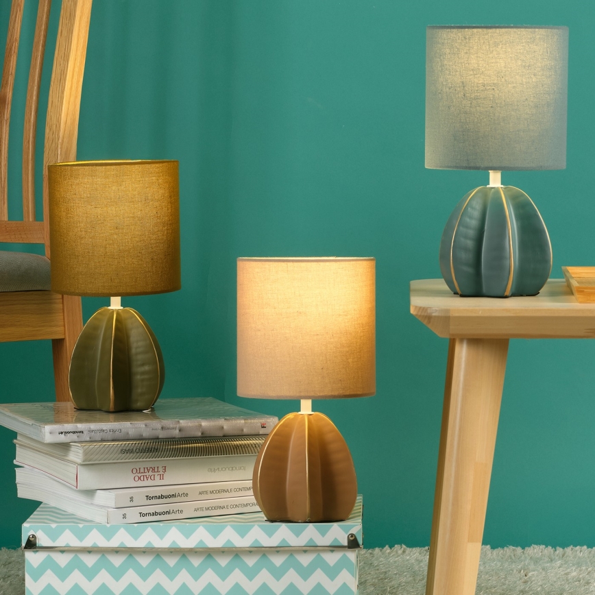 ONLI - Candeeiro de mesa CARAMBOLA 1xE14/6W/230V castanho