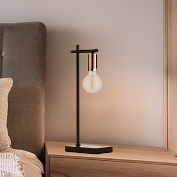 ONLI - Candeeiro de mesa CROSS 1xE27/22W/230V preto/latão