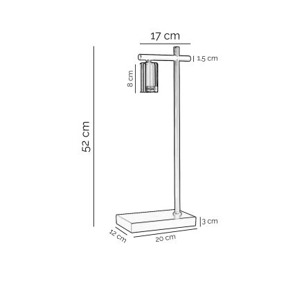 ONLI - Candeeiro de mesa CROSS 1xE27/22W/230V preto/latão