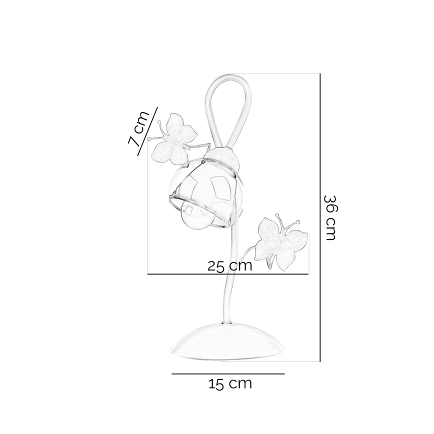 ONLI - Candeeiro de mesa de criança BUTTERFLY 1xE14/6W/230V