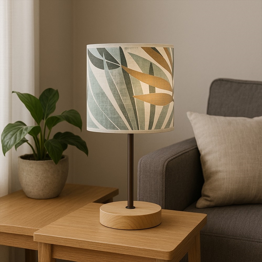 ONLI - Candeeiro de mesa FLORA 1xE27/22W/230V 28 cm verde/dourado