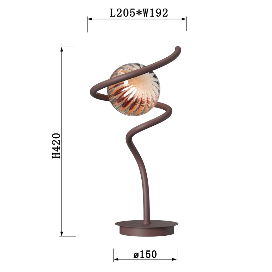 ONLI - Candeeiro de mesa FRIDA 1xG9/10W/230V 42 cm cobre