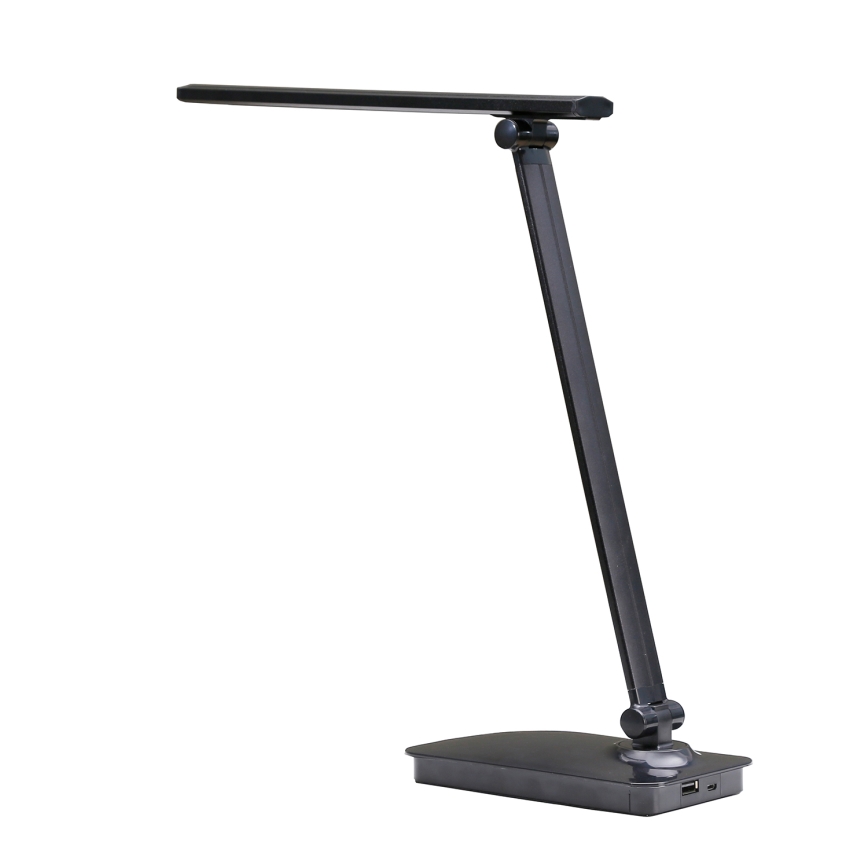 ONLI - Candeeiro de mesa LED com regulação e porta USB DESKI LED/7W/230V 4000K preto
