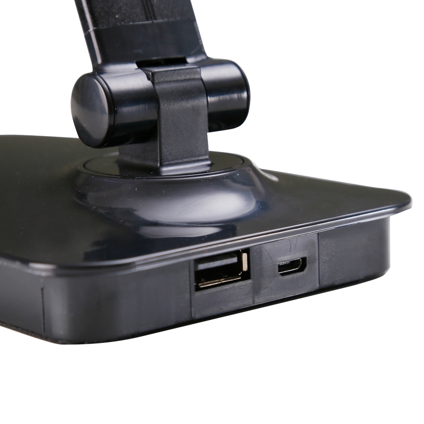 ONLI - Candeeiro de mesa LED com regulação e porta USB DESKI LED/7W/230V 4000K preto