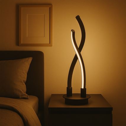 ONLI - Candeeiro de mesa LED DAFNE LED/12W/230V 4000K 48 cm preto