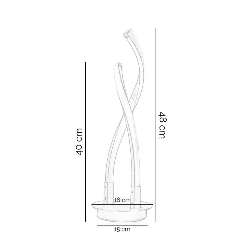ONLI - Candeeiro de mesa LED DAFNE LED/12W/230V 4000K 48 cm preto