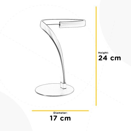 ONLI - Candeeiro de mesa LED INFINITY LED/12W/230V 4500K 24 cm cromado mate
