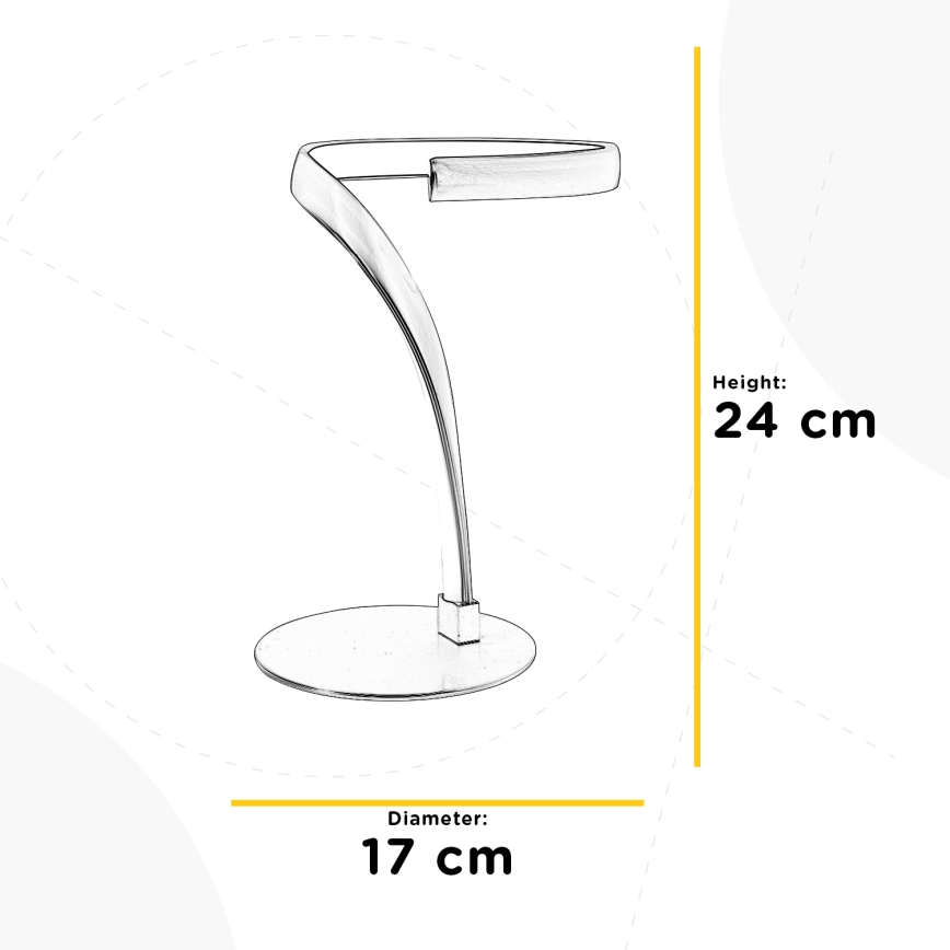 ONLI - Candeeiro de mesa LED INFINITY LED/12W/230V 4500K 24 cm cromado mate
