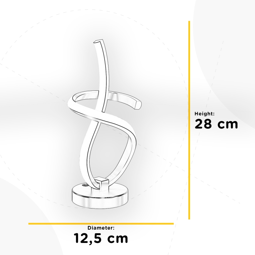 ONLI - Candeeiro de mesa LED KIRA LED/10W/230V 4000K 28 cm dourado