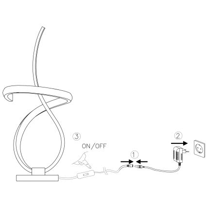 ONLI - Candeeiro de mesa LED KIRA LED/12W/230V 4000K 38,5 cm dourado