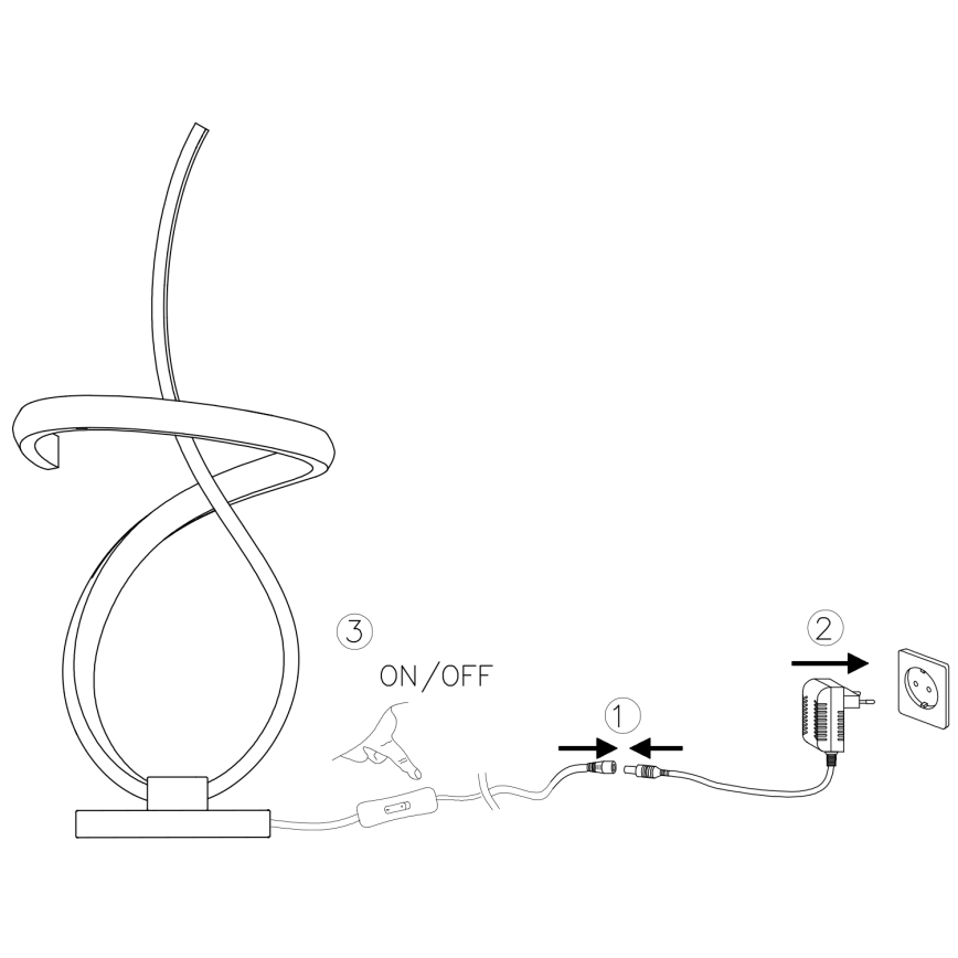 ONLI - Candeeiro de mesa LED KIRA LED/12W/230V 4000K 38,5 cm dourado