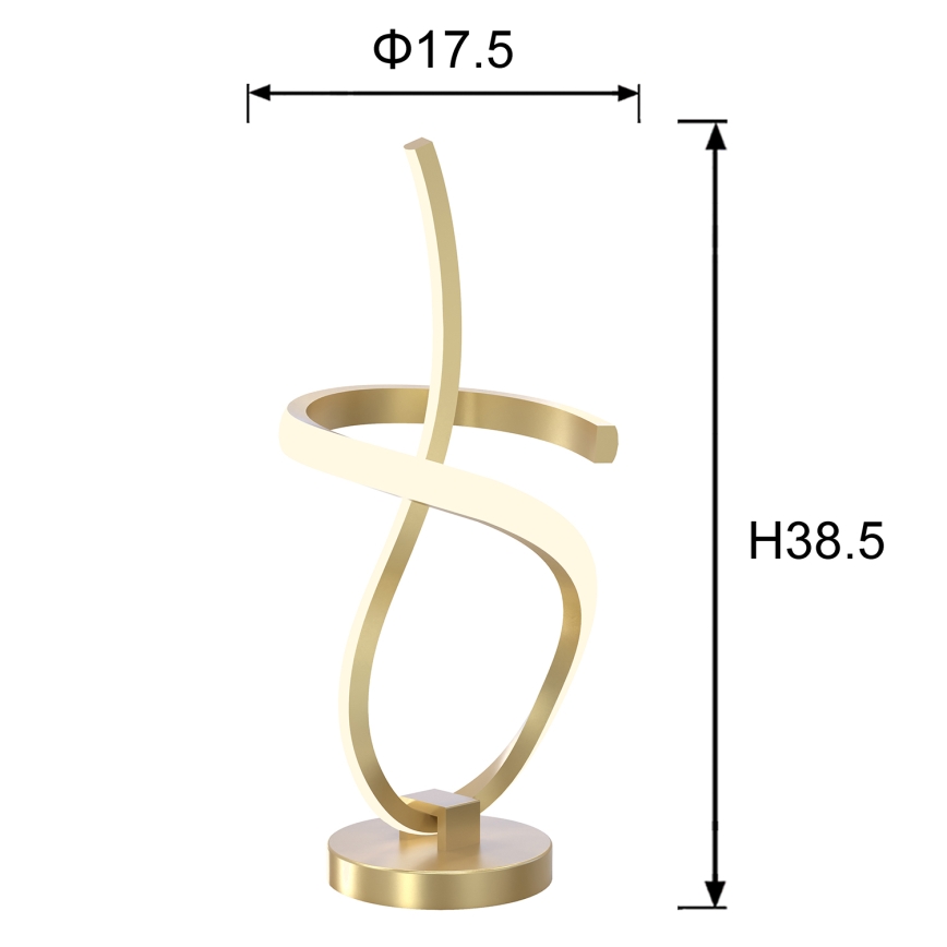 ONLI - Candeeiro de mesa LED KIRA LED/12W/230V 4000K 38,5 cm dourado