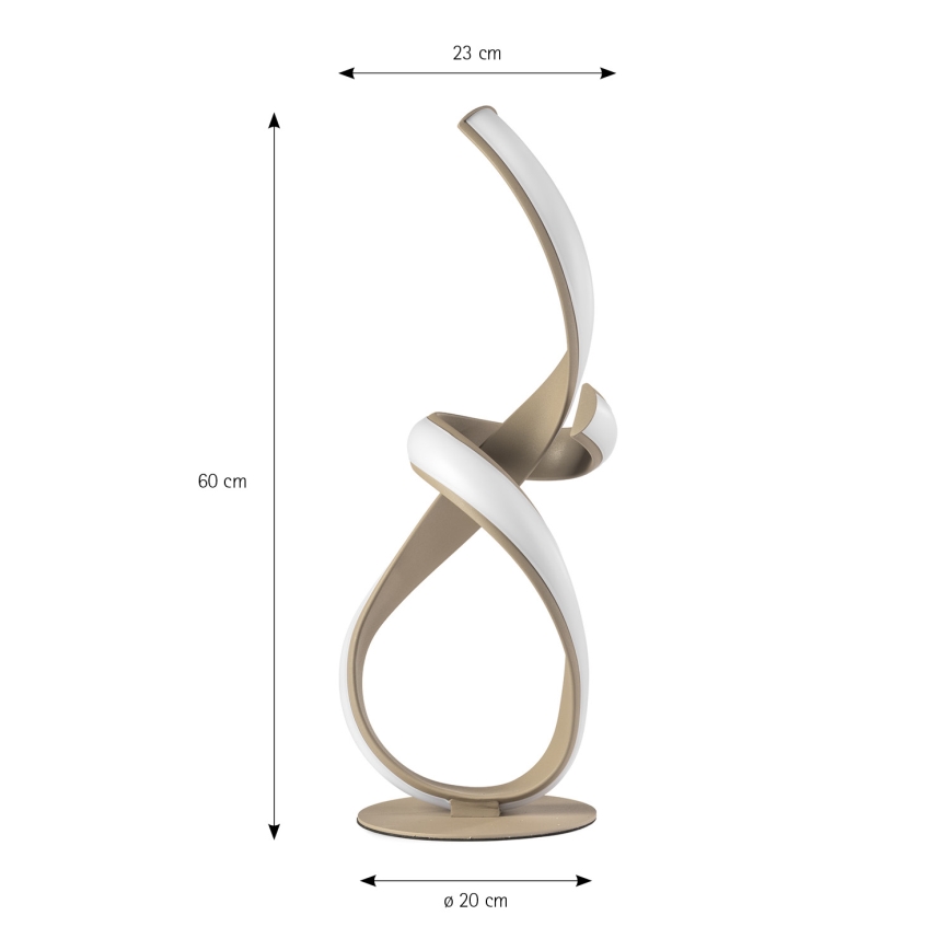 ONLI - Candeeiro de mesa LED MATISSE LED/22W/230V 60 cm bege
