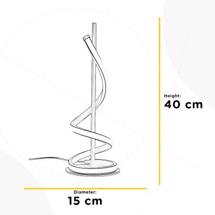 ONLI - Candeeiro de mesa LED TWIST LED/12W/230V 4000K 40 cm preto